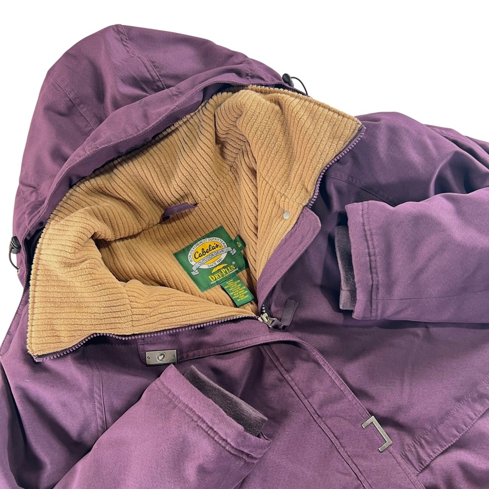 Cabela's Dry-Plus Parka Women XL Purple Thinsulate Insulated Hooded Outdoor Coat
